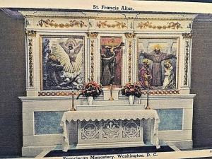 Postcard  Altar at St. Francis Church in Washington DC      X7