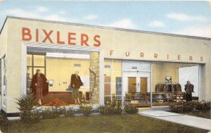 E14/ Fremont Ohio Postcard c1940s Bixler's Fur Store Coats Furriers