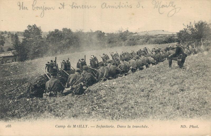 Military - Camp de Mailly Infanterie Dans la Tranchee World War 1 01.75