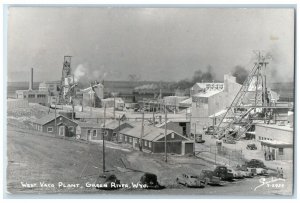 1955 West Vaco Plant Sanborn View Green River WY RPPC Photo Posted Postcard