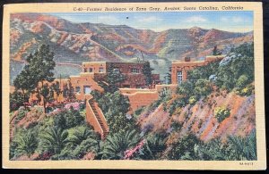 Vintage Postcard 1950 Former Residence of Zane Grey, Avalon, Santa Catalina, CA