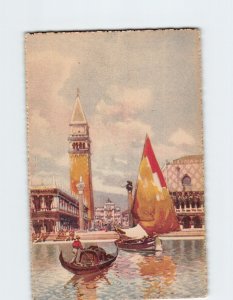 Postcard Piazetta San Marco Dalla Laguna Venice iTaly