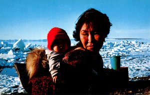 Alaska Kotzebue Eskimo Mother and Baby
