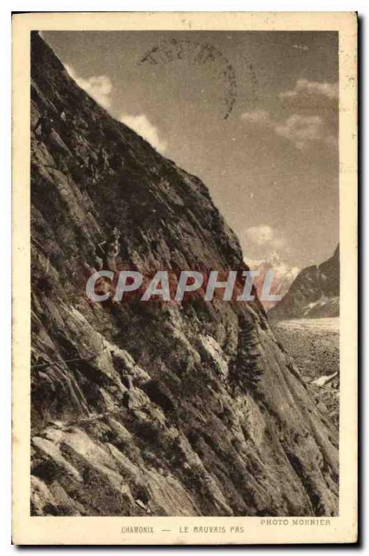 Old Postcard Chamonix Le Mauvais Pas