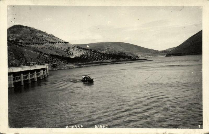 turkey ANKARA Baraj Panorma 1940s RPPC Postcard