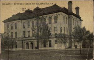 Harvey IL Thornton Township High School c1910 Postcard