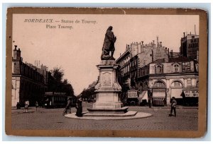Bordeaux Gironde France Postcard Statue Du Marquis De Tourny c1940's