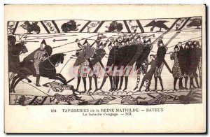 Old Postcard Bayeux Tapestry of Queen Matilda The battle s & # 39engage