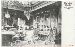 Warwickshire Postcard - Cedar Drawing Room - Warwick Castle     M501