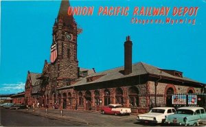 1960s Wyoming Cheyenne Union Pacific Railroad Depot Dunlap Postcard  22-11273