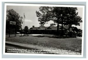 Vintage 1950's RPPC Postcard Hitching Post Kentucky State Park Hardin Kentucky