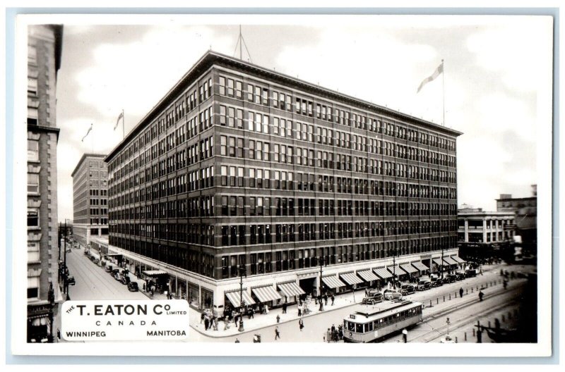 The T. Eaton Co Limited Building Winnipeg Manitoba Canada RPPC Photo Postcard