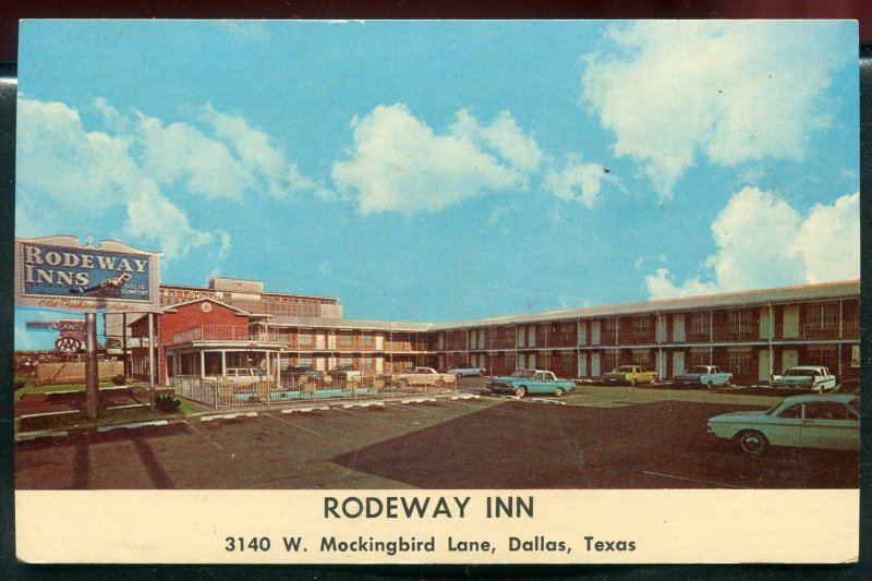 Rodeway Inn 3140 W Mockingbird Lane Dallas Texas old postcard