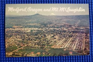 Medford Oregon and Mt McLaughlin Aerial View Postcard