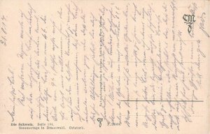 Switzerland Summer Day in Braunwald Orstock mountains vintage postcard