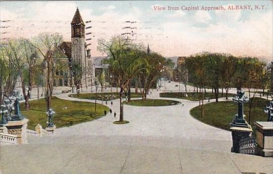 New York Albany View From Capitol Approach 1908