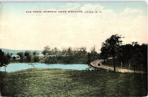 Postcard ROAD SCENE Utica New York NY AI4776