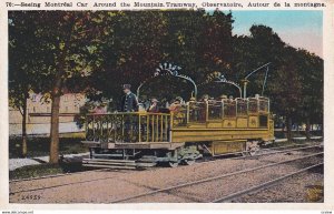 MONTREAL, Quebec, Canada, 1900-1910s; Seeing Montreal Car Around The Mountain...