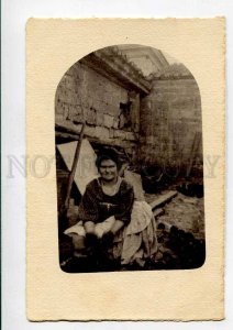 3079947 Russia  Kerch village girl Vintage real photo PC