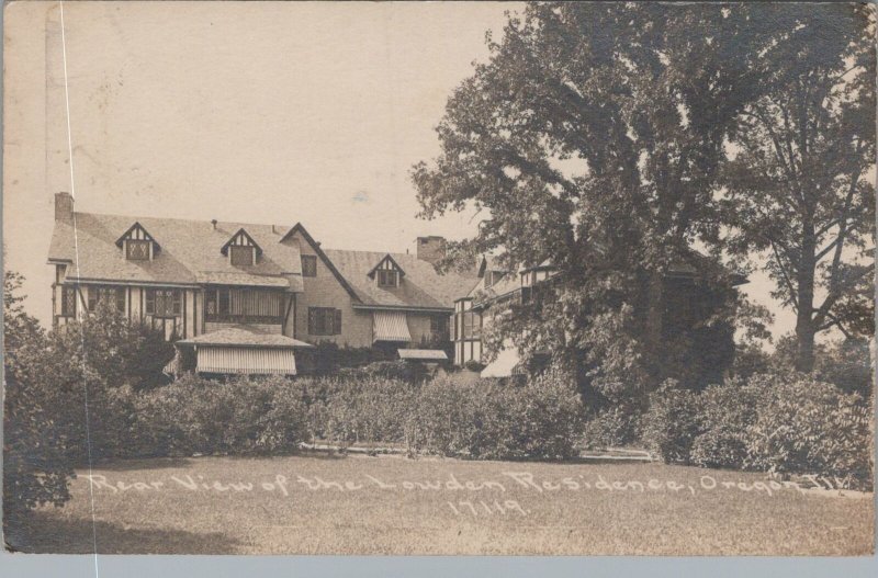 RPPC Postcard Rear View Lowden Residence Oregon IL