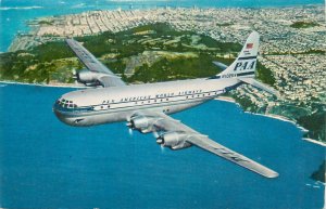 Transport Aviation Pan American Double Decked Strato Clipper Plane Postcard