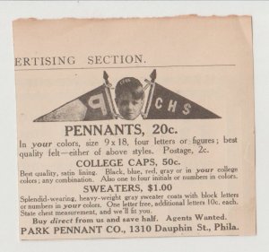 Park Pennant Company 1910 Ad, 1310 Dauphin St, Philadelphia