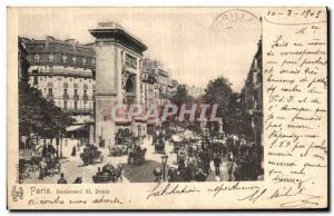 Old Postcard Paris Boulevard St Denis