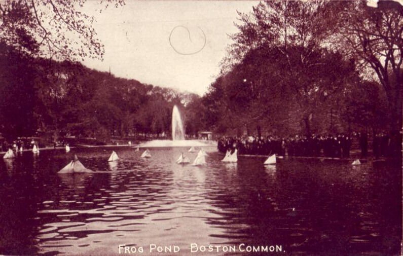 FROG POND, BOSTON COMMON, MA. 1913