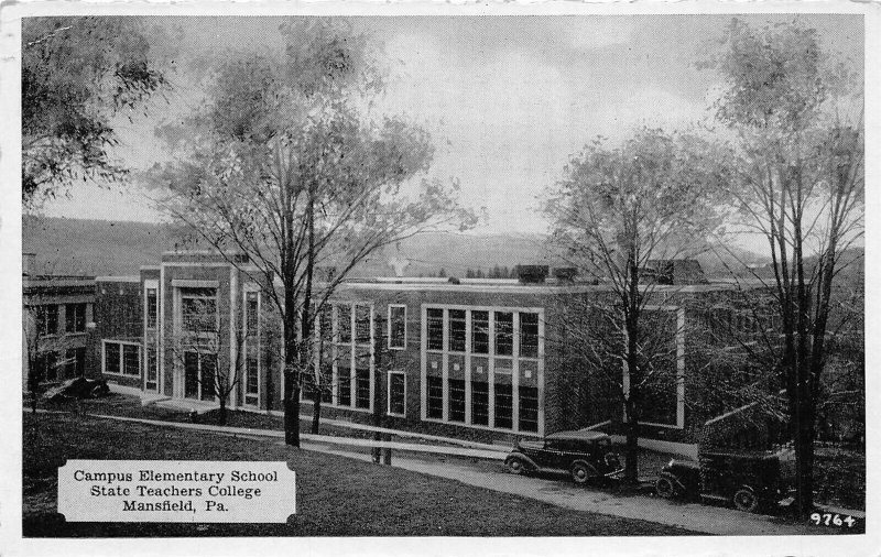 Mansfield Pennsylvania 1940s Postcard Elementary School State Teachers College