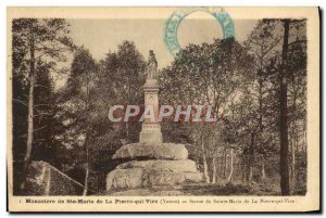 Old Postcard Monastery of St. Mary of Stone that turns Holy Mary statue of Pe...