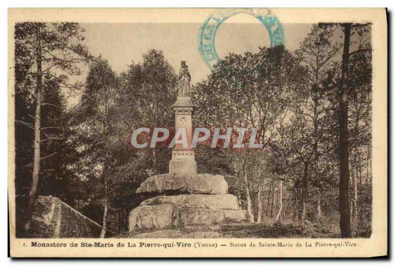 Old Postcard Monastery of St. Mary of Stone that turns Holy Mary statue of Pe...