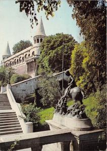 B30826 Budapest Statue of St Goerge the Dragon Killer with the Fisherman hungary