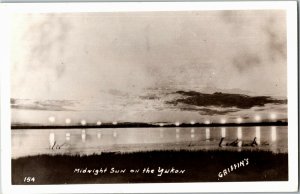 RPPC Midnight Sun on the Yukon, Griffith's Vintage Postcard K31