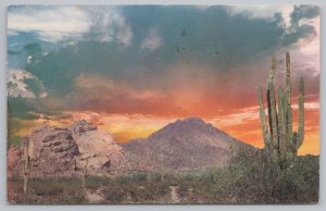 Spectacular Sunrise On Camelback Mtn In Scottsdale AZ~Famous Landmark~PM 1968 PC