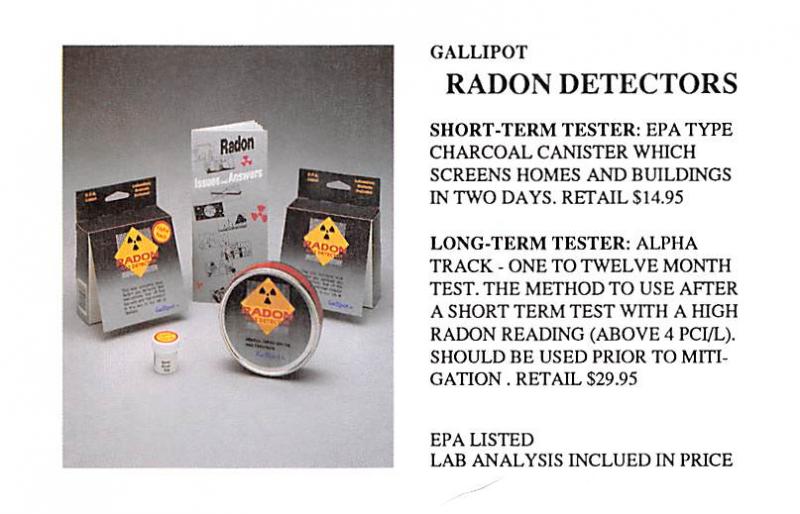 Hardware Advertising Old Vintage Antique Post Card Gallipot Radon Detectors U...