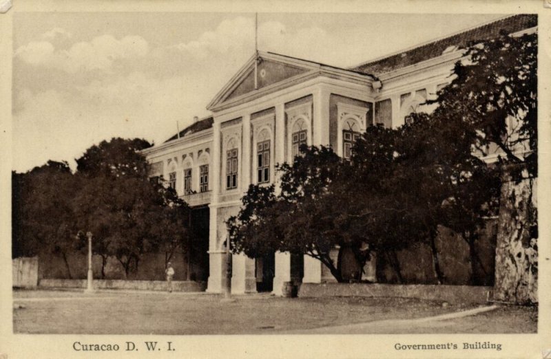 curacao, D.W.I., WILLEMSTAD, Government's Building (1910s) Postcard