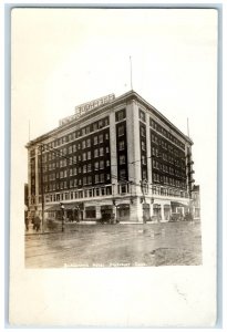 Davenport Iowa IA RPPC Photo Postcard Blackhawk Hotel c1910 Antique Posted