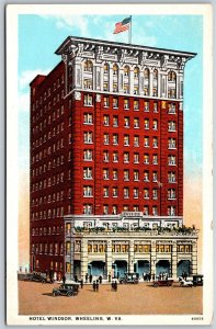 Vtg Wheeling West Virginia WV Hotel Windsor 1920s View Old Card Postcard