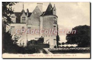 Postcard Old Vouvray Chateau De La Terrasse Moncontour