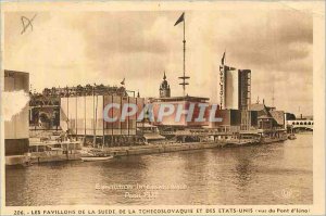 Old Postcard Exposition Internationale Paris 1937 Pavilions of Sweden