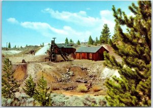 VINTAGE CONTINENTAL SIZE POSTCARD TABOR'S MATCHLESS MINE AT LEADVILLE COLORADO