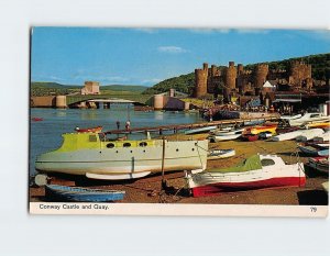 Postcard Conway Castle and Quay, Conwy, Wales