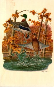 Birds Mallard Duck Painting By Richard Sloan