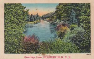 New Hampshire Greetings From Chesterfield 1938