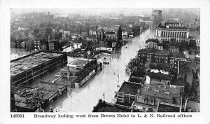 Broadway looking West from Brown Hotel Louisville Kentucky  