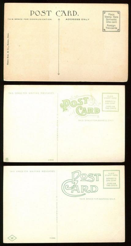 Nice Lot of 8 Early Postcards of Maine Schools circa 1910-20  FD4348