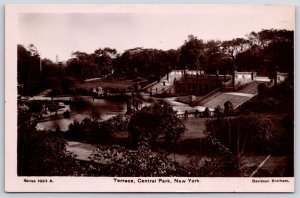 The Terrace Central Park New York City NY RPPC Real Photo Postcard