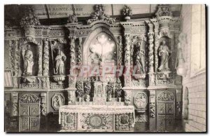 Old Postcard Sainte Marie Du Manez Hom Altar Lateral