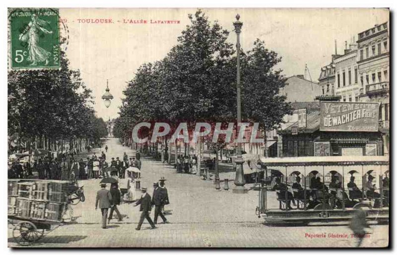 Old Postcard Toulouse L Allee Lafayette