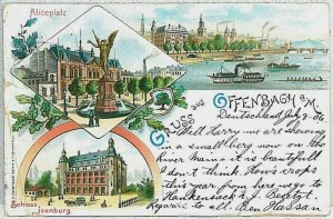 33510 - postcards POSTCARD - Germany GERMANY - GREETING FROM Offenbach 1906-